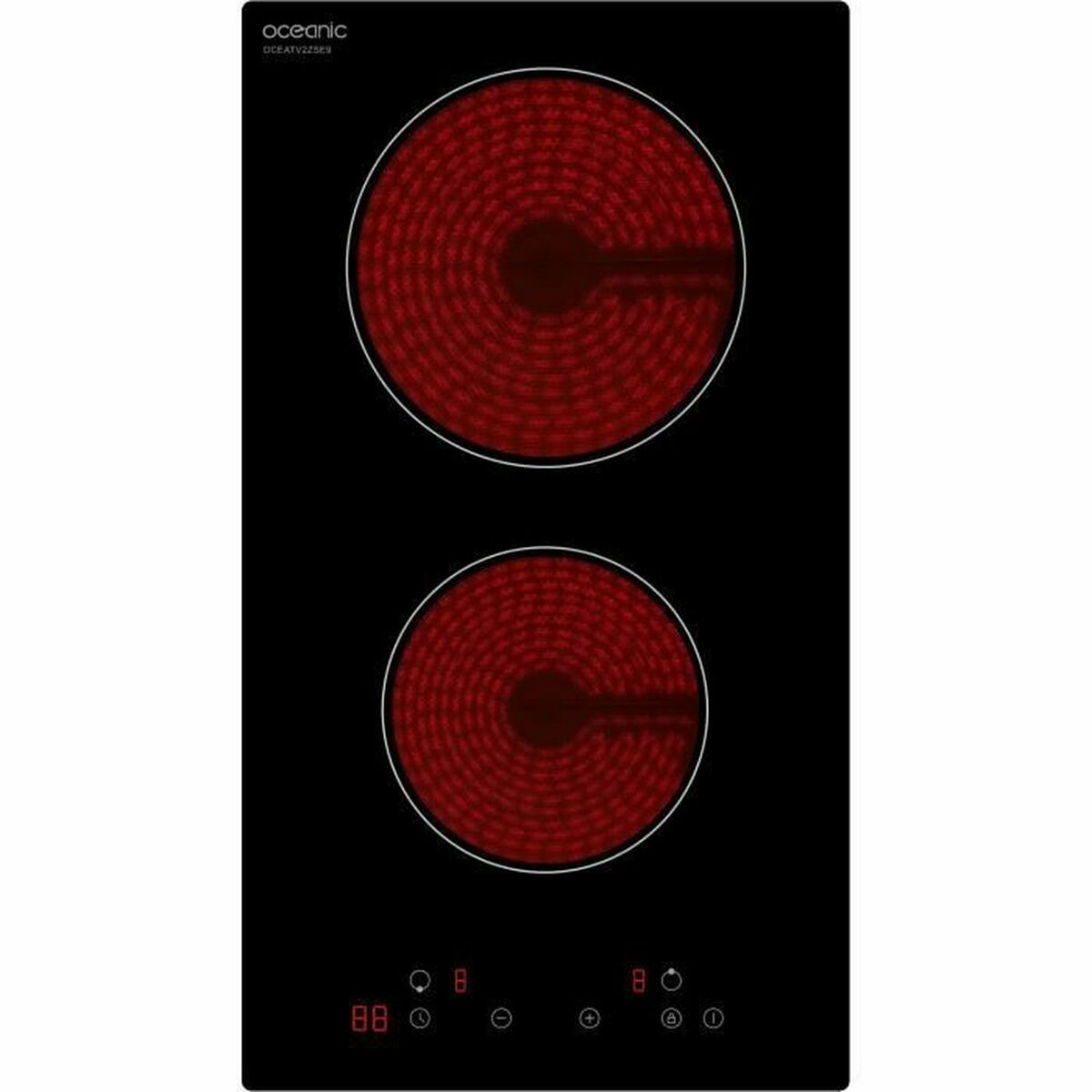 Boostad induktionshäll 2900 W - svart design med 2 matlagningszoner. Perfekt för enkel och rolig mat