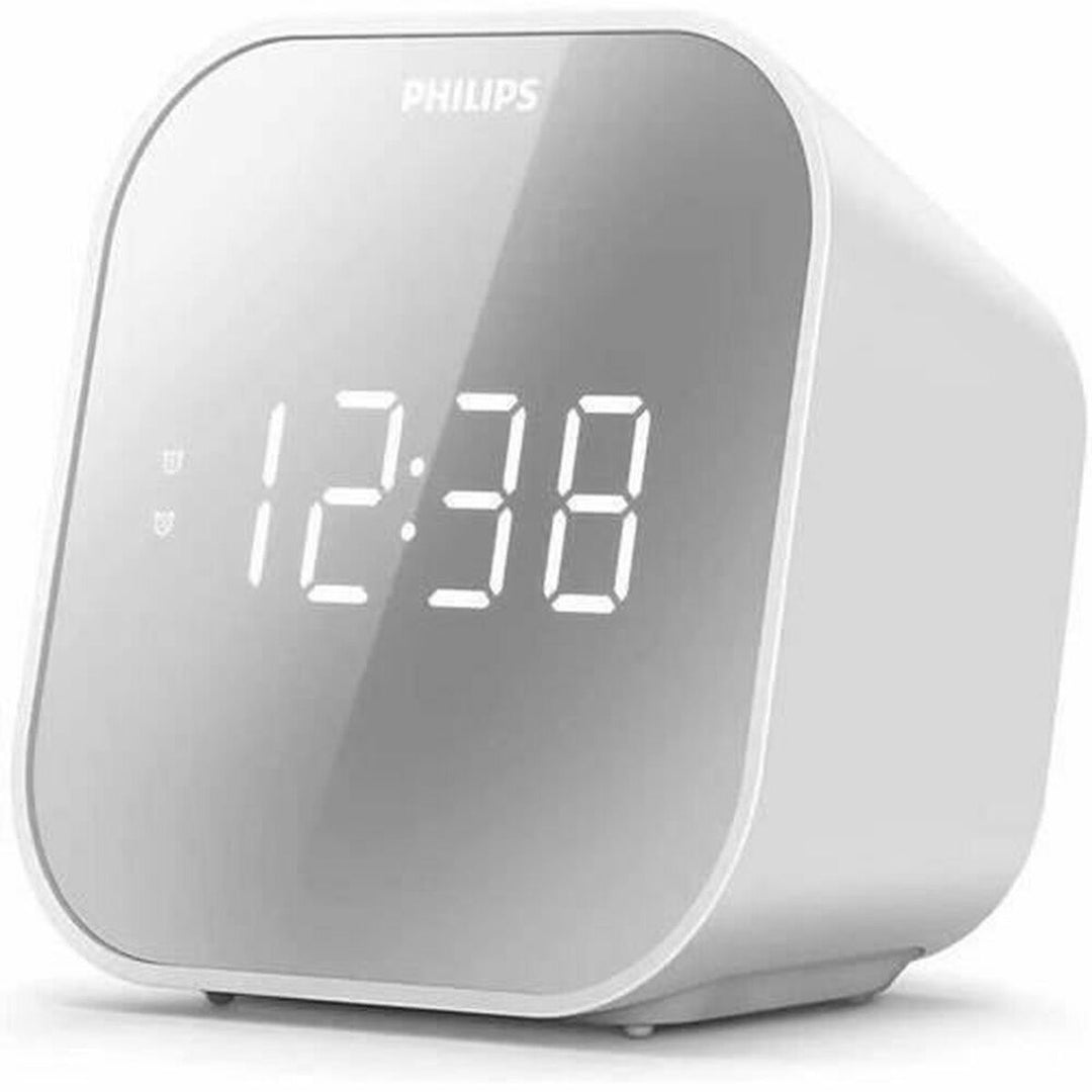 Philips TAR4406/12 - Kraftfull radio med Bluetooth, vit design, USB-anslutningar, LED/LCD-teknologi.