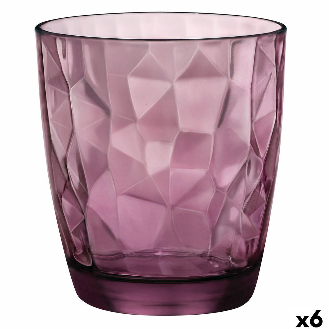 Violett Diamantglas - 300 ml, 6-pack från Bormioli Rocco. Elegant och praktiskt set av 6 vackra viol