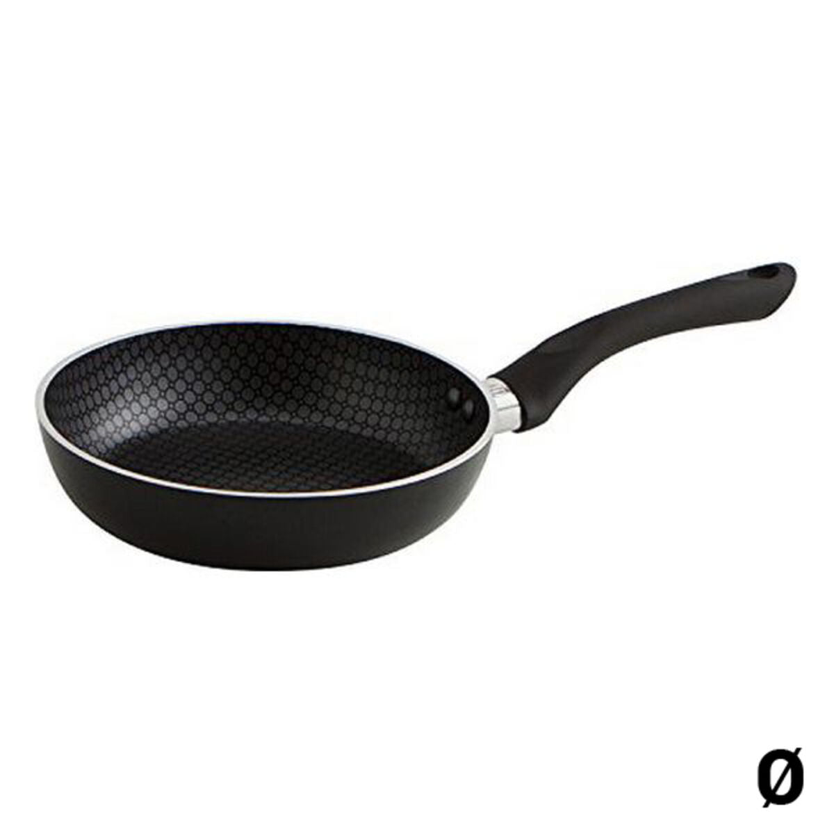 Honeycomb 28 cm Non-Stick Stekpanna - svart, kompatibel med alla kökstyper. Lätt, hållbar metall för