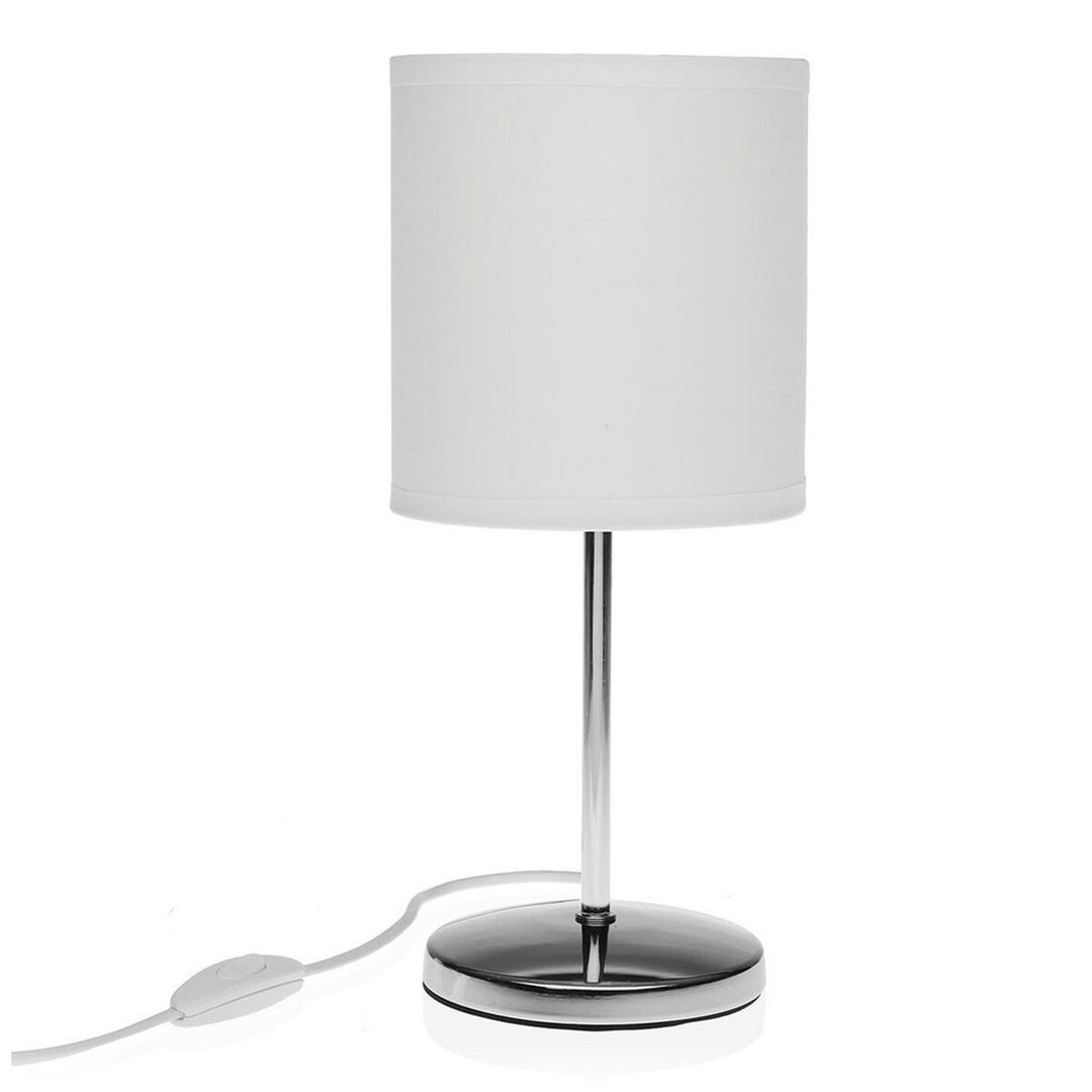 Keramik och metall bordslampa, vit, 29,5 cm hög - Versa Home SA.