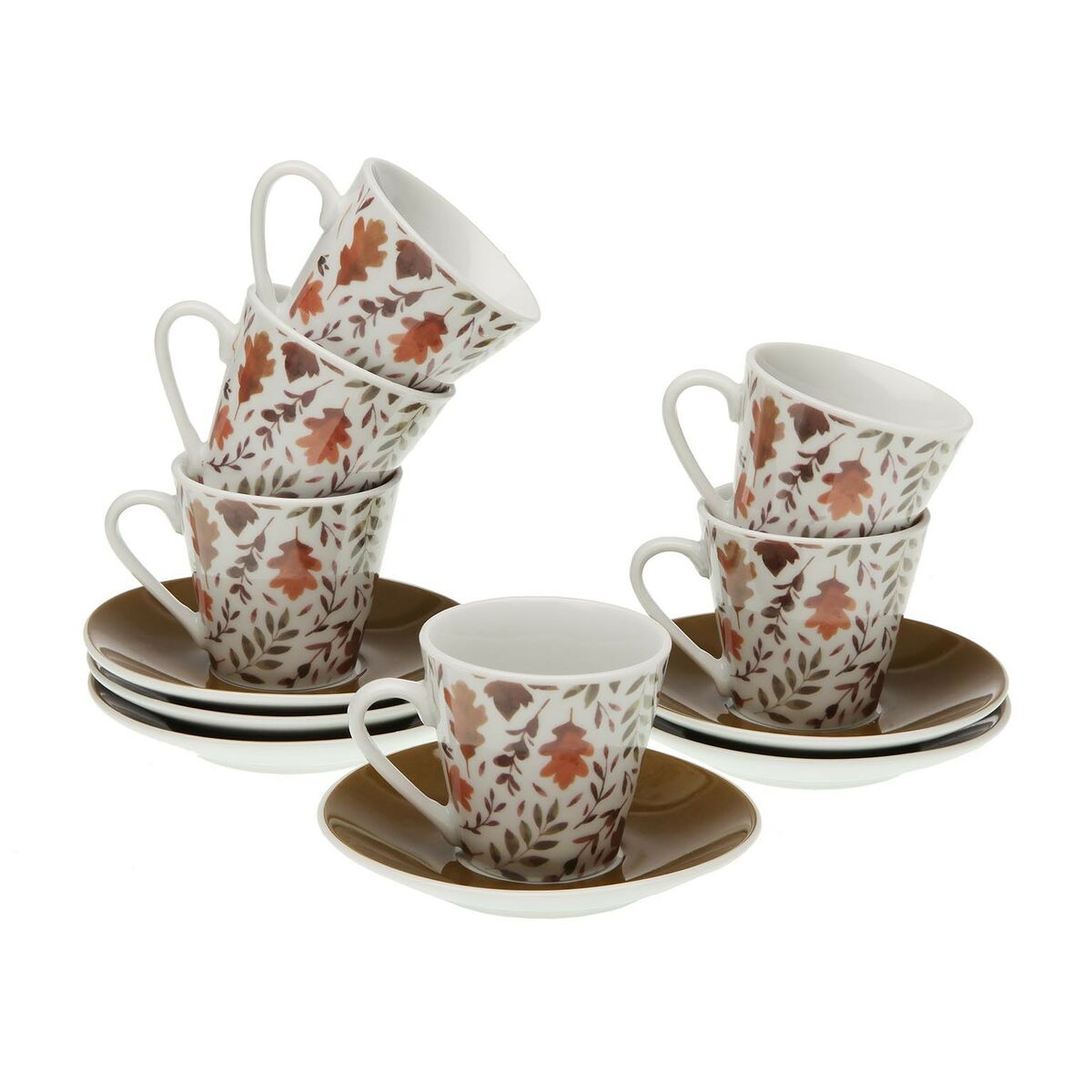 Eleganta kaffekoppar i Versa Aia design - Set med 6 koppar i porslin