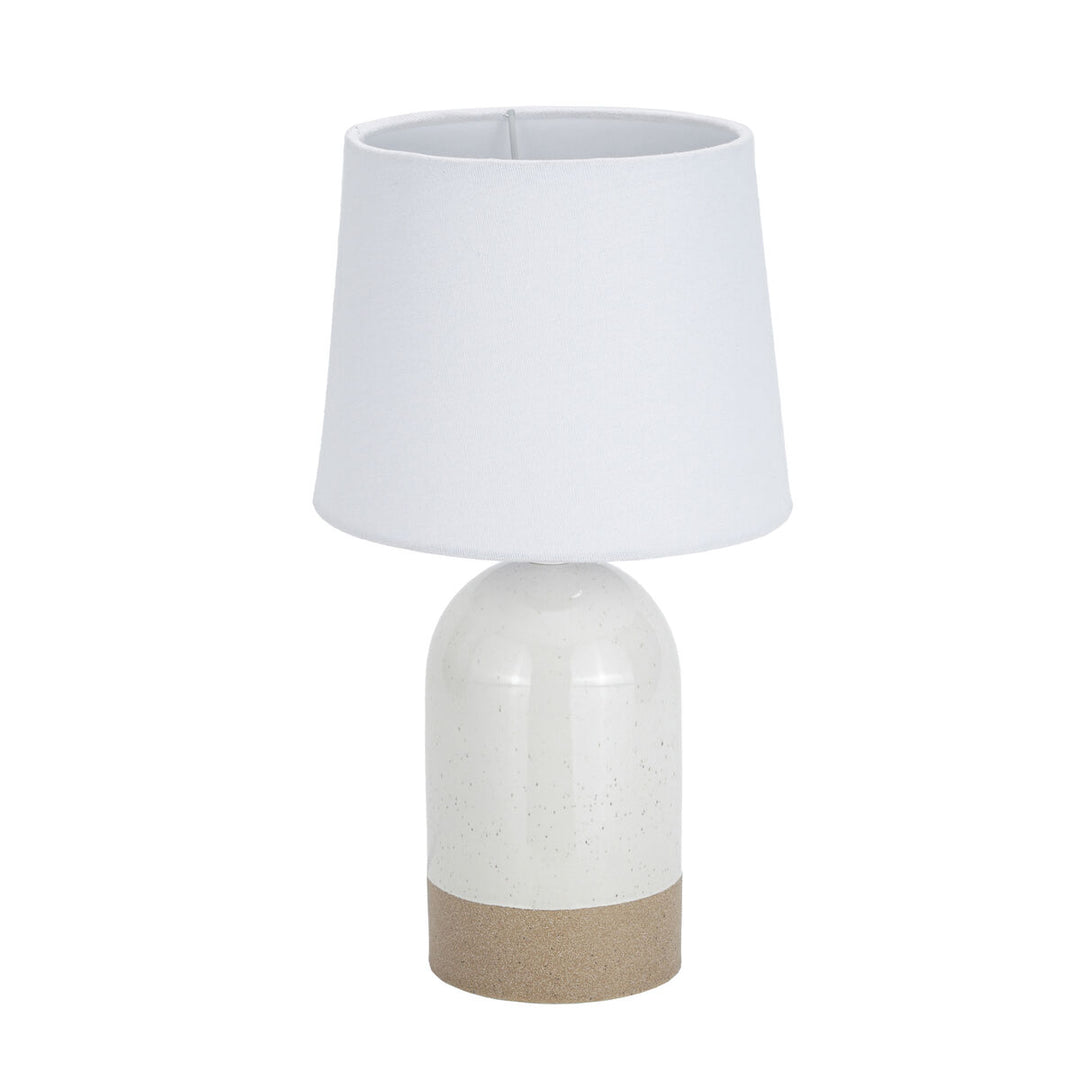 Vit keramik bordslampa med stilren design, 40 W, 18 x 32,5 cm - perfekt för att ge rummet ett stilfu