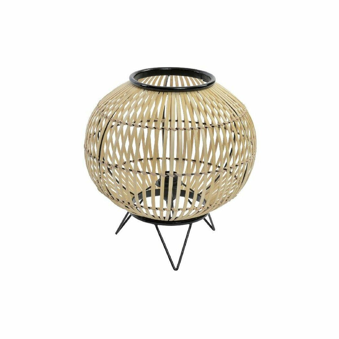 Svart Metall & Brun Bambu Bordslampa - Stilfull design (SEO-optimerad)