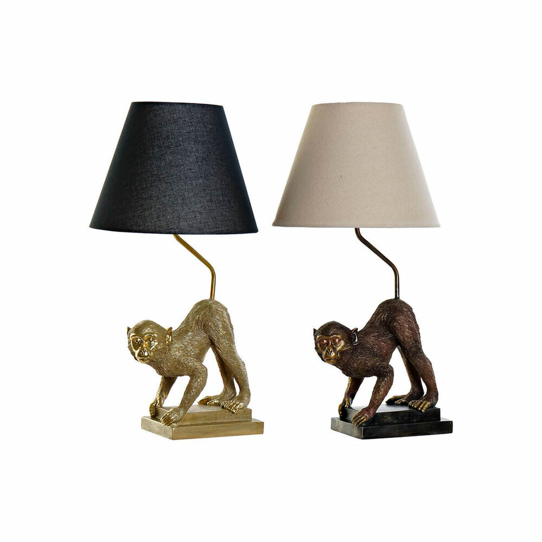 Lyxig bordslampa i svart, beige och gyllene metall från DKD Home Decor