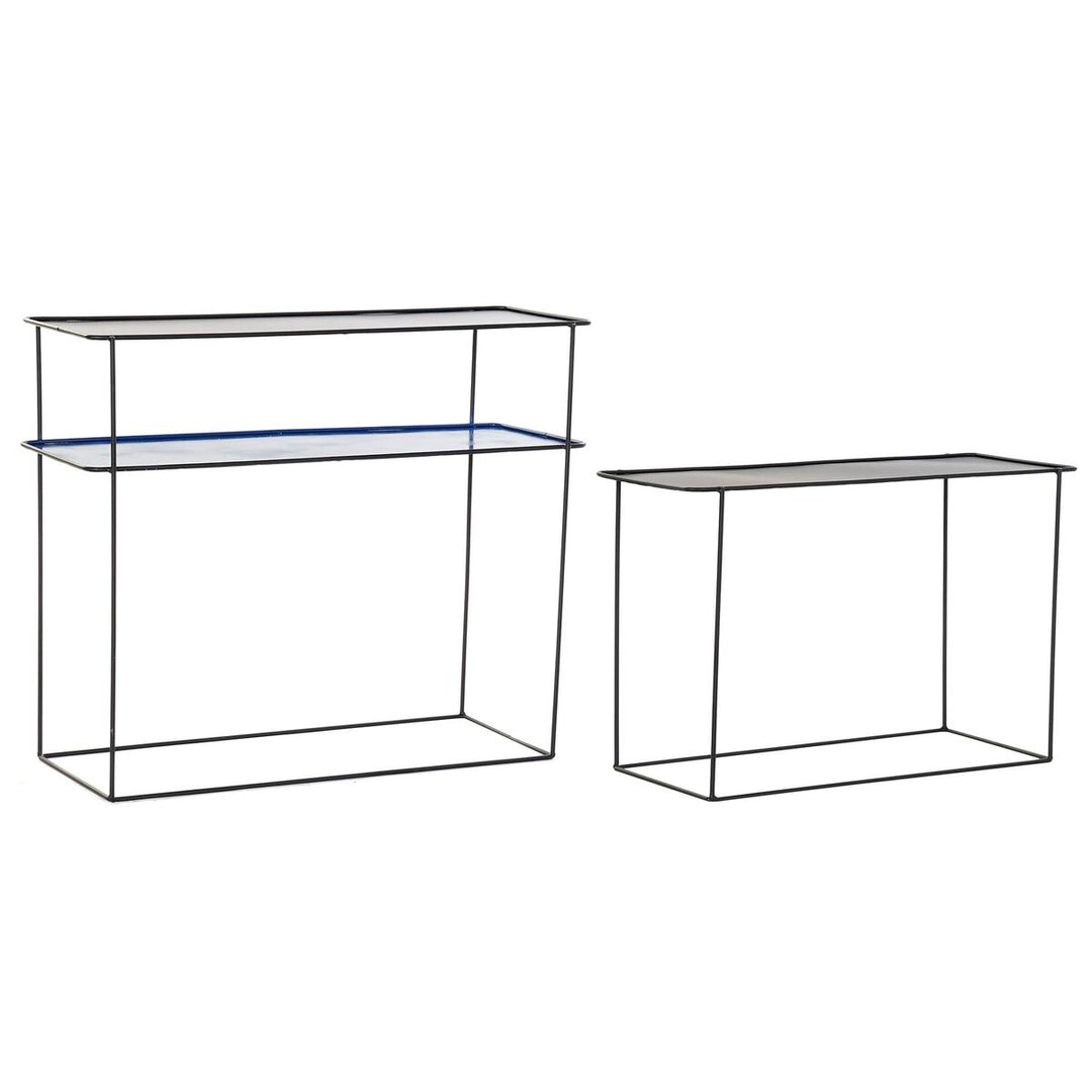 Konsolbord i Svart och Blå Metall - Modern Design - 2-pack, 70 x 27 x 45 cm