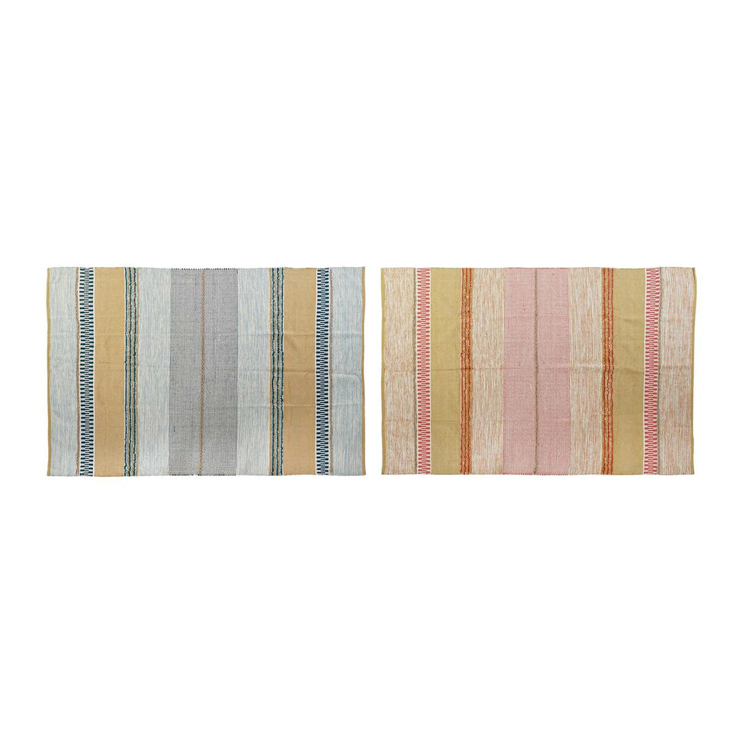 Modern Multifärgad Matta 120x180 cm - 2-pack från DKD Home Decor, bomull/polyester/jute, tvättbar.