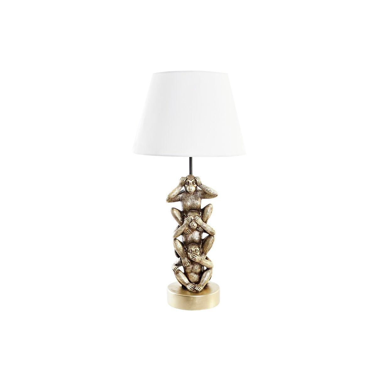 Gyllene Vit Kolonial Bordslampa - Elegant design (30 cm)