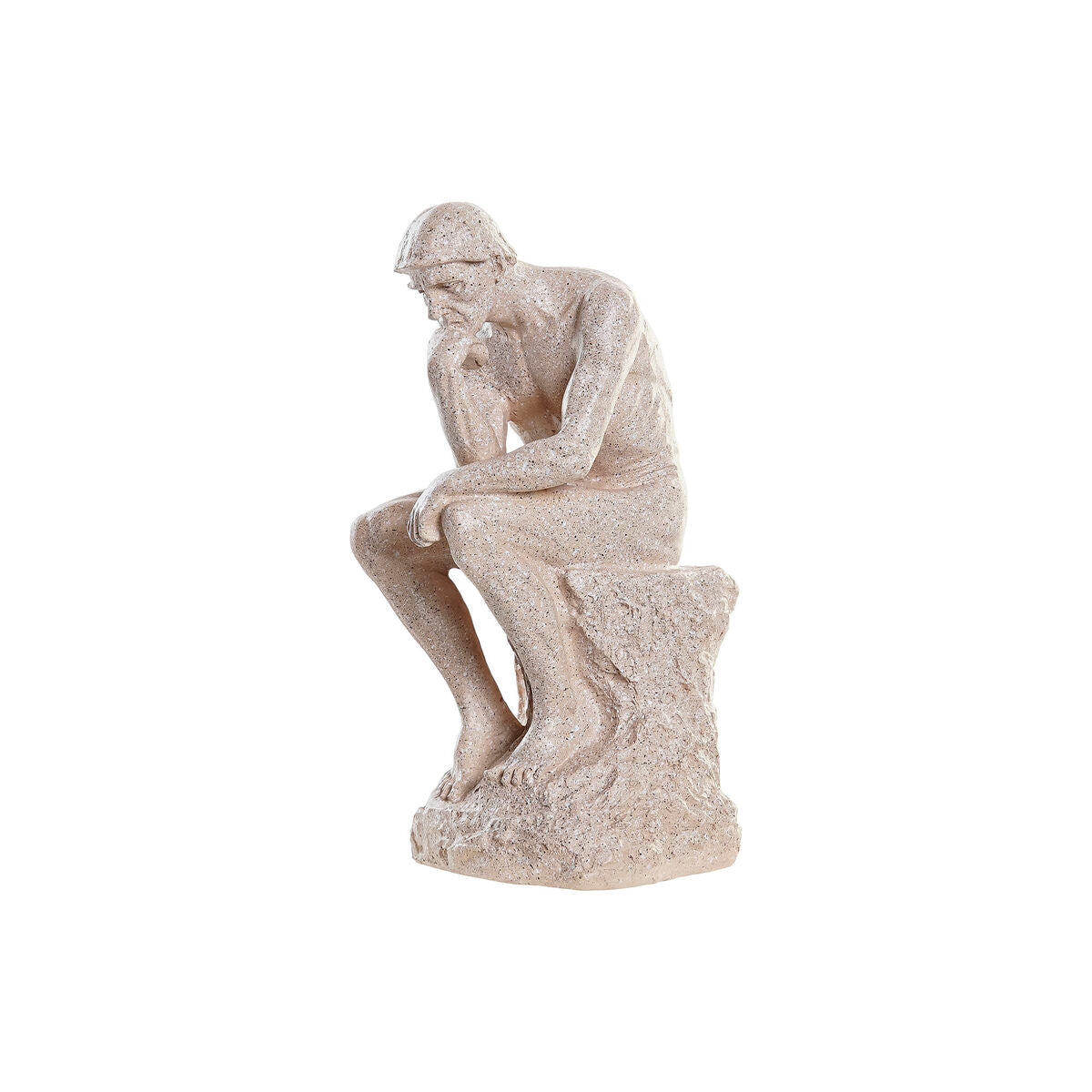 Prydnadsfigur The Thinker - Beige, 25 cm - Stilfull design, symboliserar intellekt och eftertänksamh