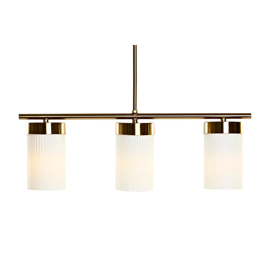 Vit Metall och Glas Taklampa - Modern och elegant design 60x15 cm