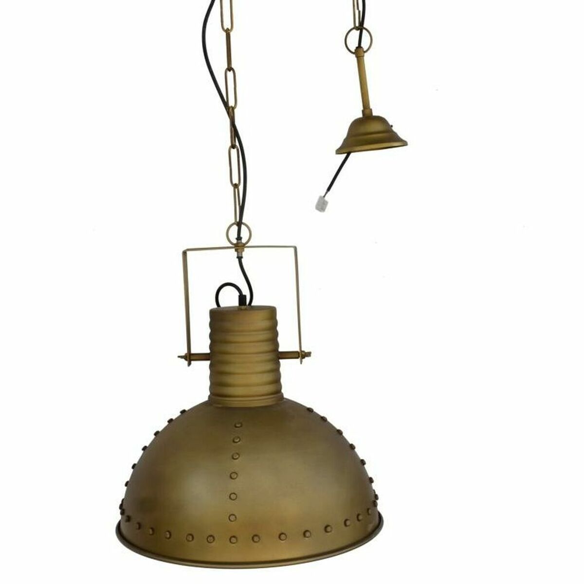 Elegant gyllene taklampa i metall - 50W, 41 x 41 x 49 cm, perfekt för att lysa upp ditt rum med stil