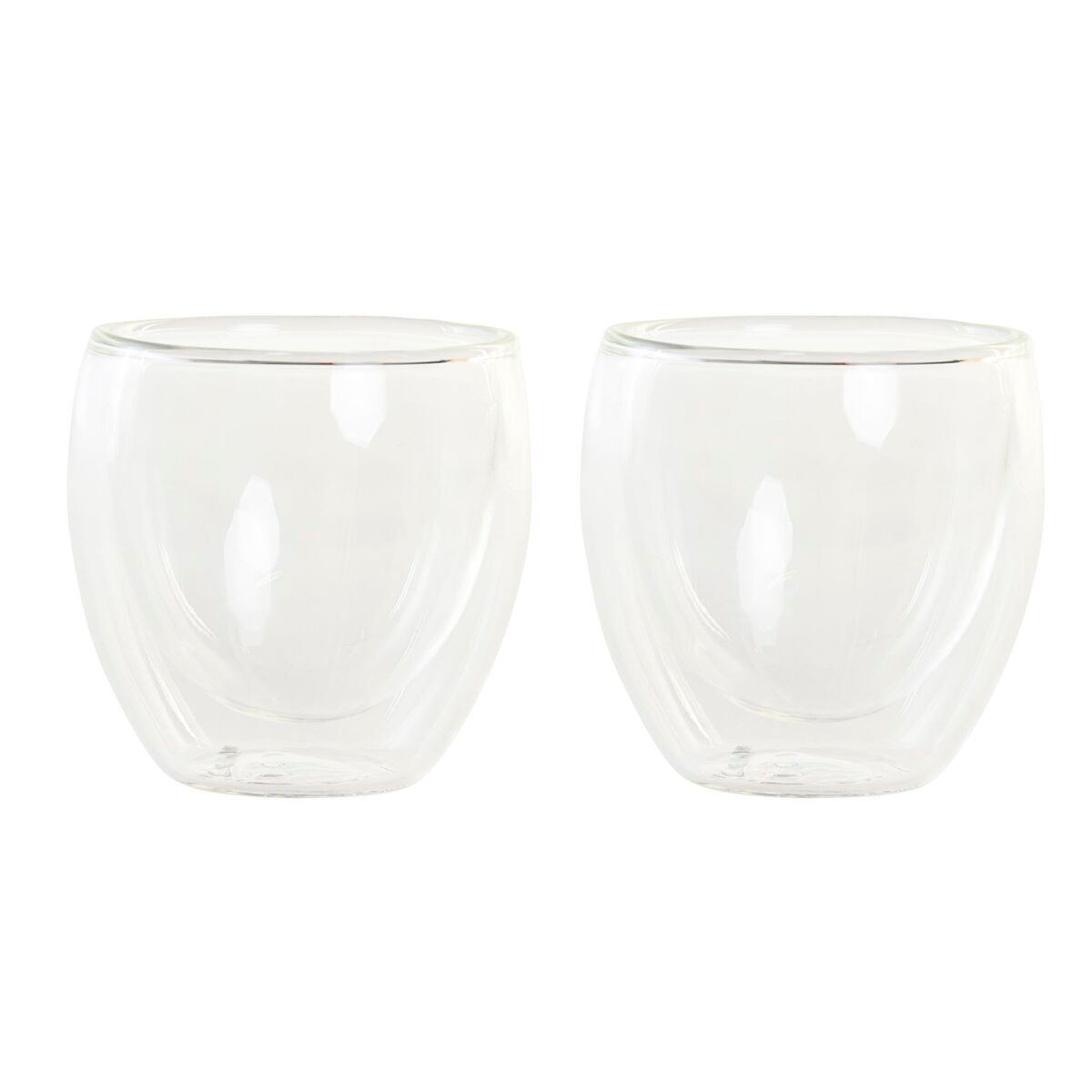 Borosilikatglas Shotglas, 100 ml, 2-pack. Tål maskindisk och mikrovågsugn. Passar alla spistyper.