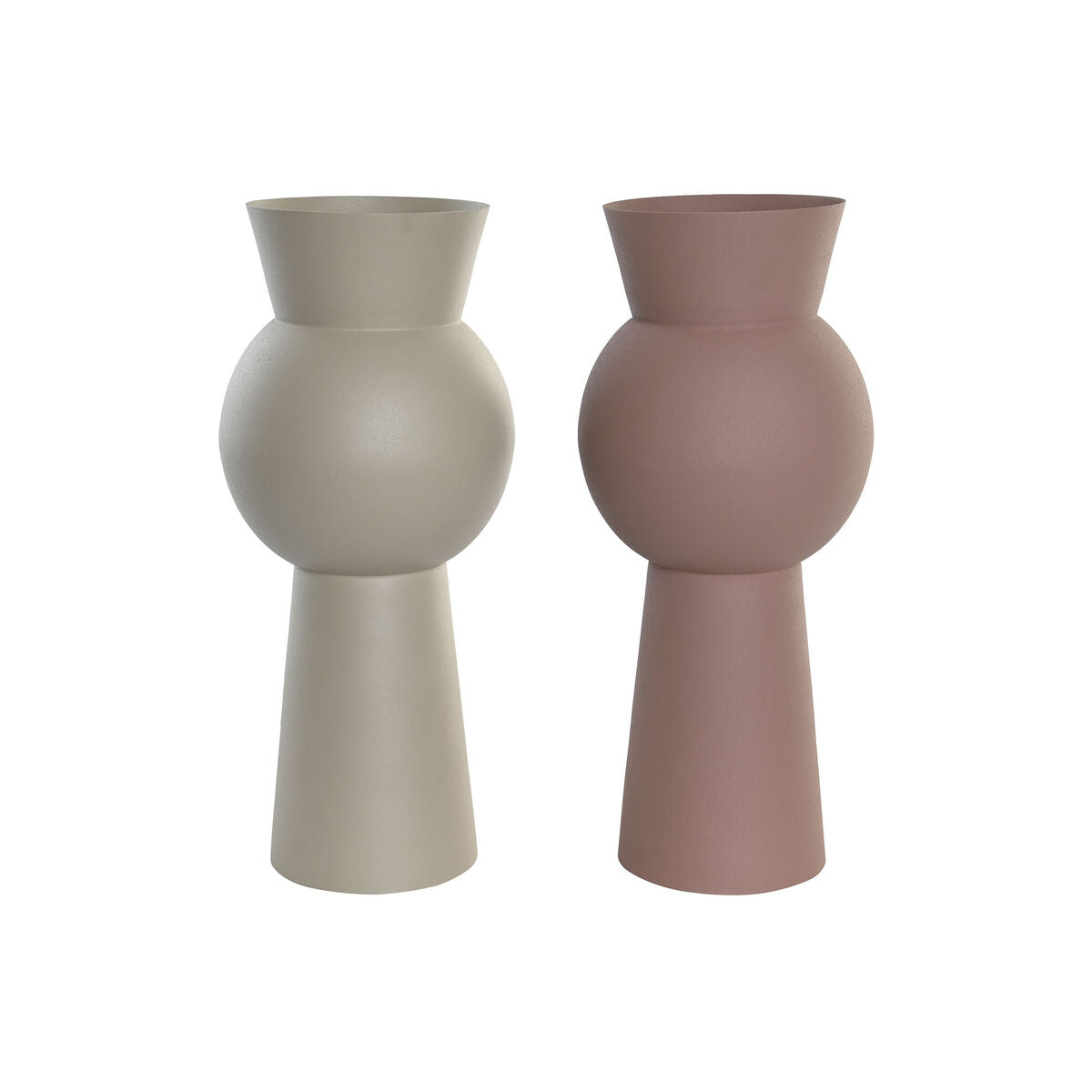 Elegant järnvasar i beige/rosa, 40,5 cm, 2-pack - stilfull inredningsdetalj för ditt hem