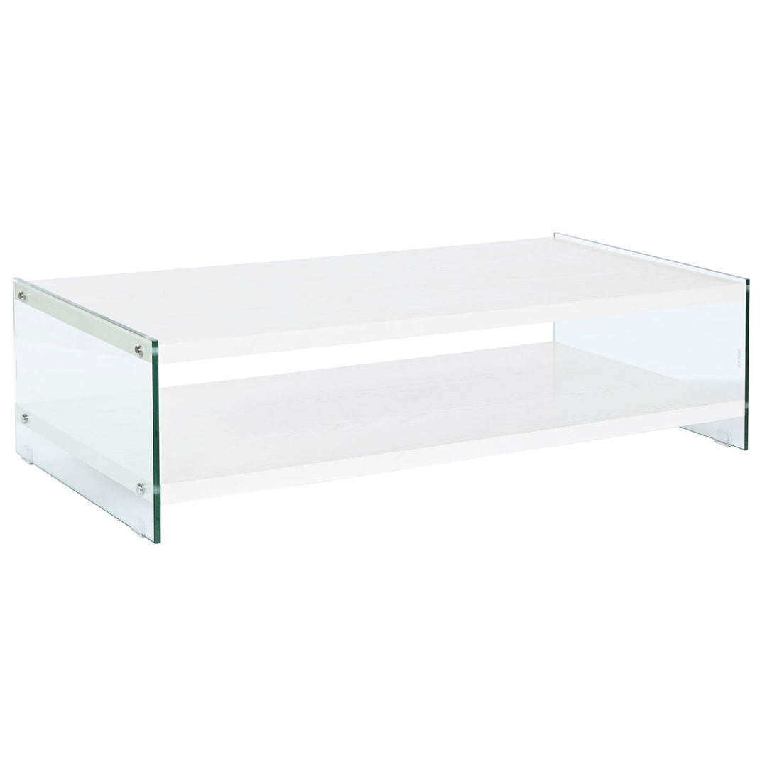 Glas soffbord 130x65x35,5 cm i vit eller transparent färg från DKD Home Decor