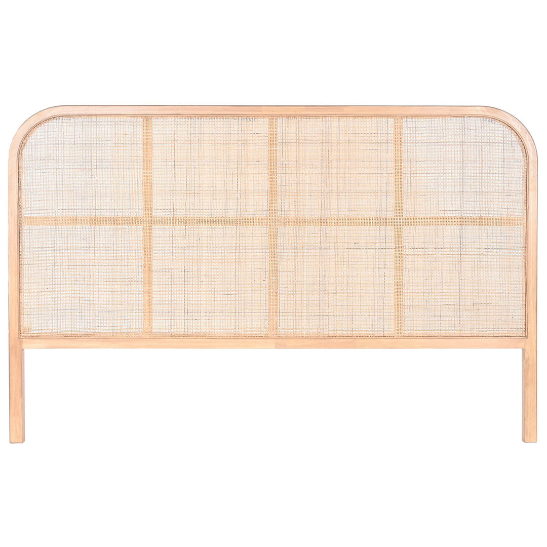 Sänggavel Naturgummiträ 180x120 cm - Modern design i högkvalitativt gummiträ och rattan. Passar perf