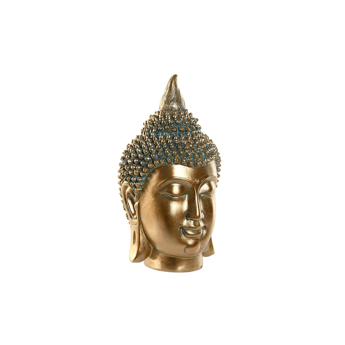 Gyllene Keramikbuddha - Elegant Prydnadsfigur 28 cm, för lugn och harmoni i hemmet.