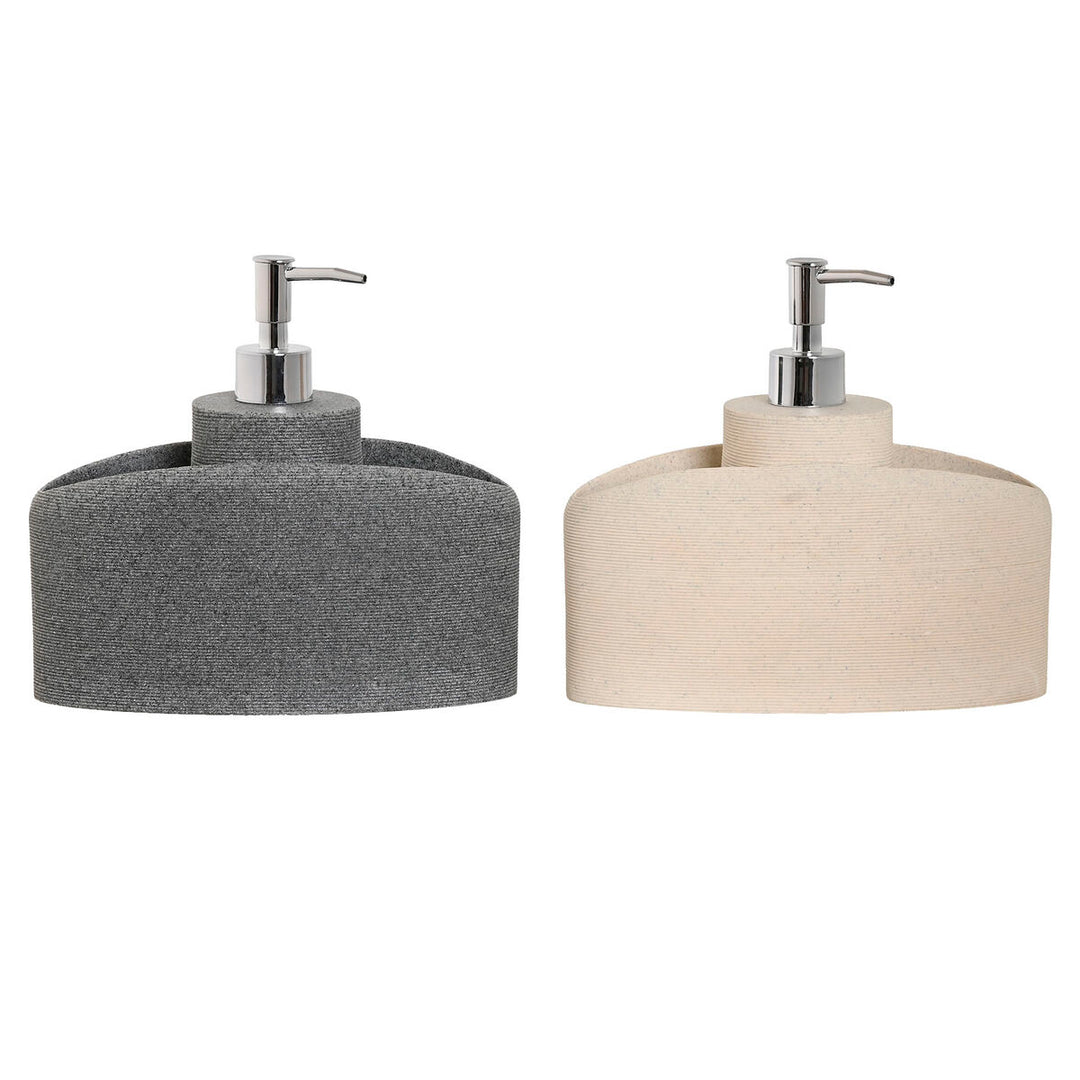 Tvåldispenser i beige och grått - stilfull design, 2-pack, hållbart material.