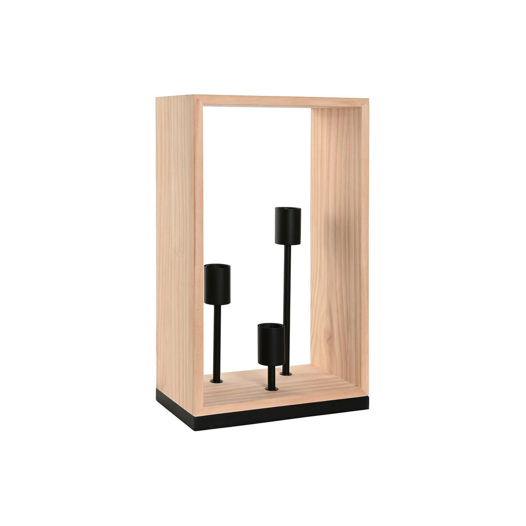 Elegant trä- och järnbordslampa - 50W 220V (30x16x50cm) - Urban och modern design.