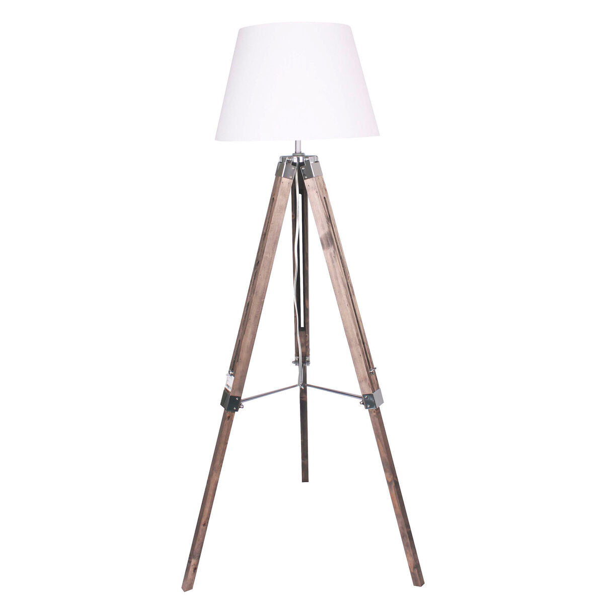 Elegant Trägolvlampa i Vit och Brun - Modern design, 150 cm hög. Idealisk för att skapa en modern at