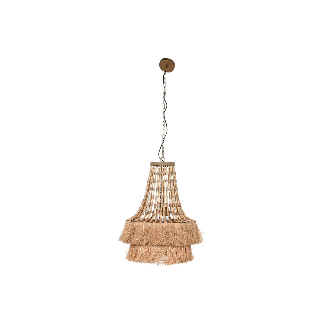 Naturell Jute Taklampa med Metallram - Modernt Designad