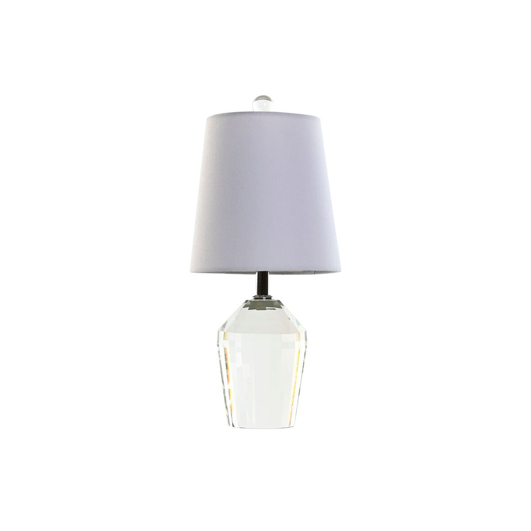 Vit modern bordslampa med ESPRIT-design - Stilren och stark - 220V, E27, 50W - Polyester, linne, gla