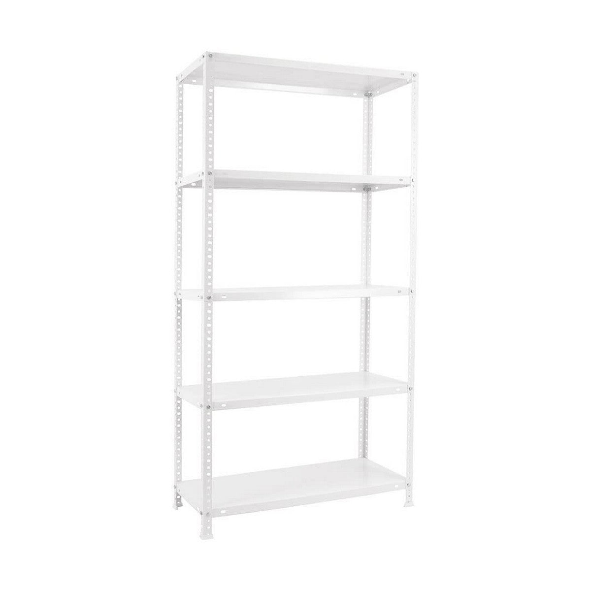 Robust metallbokhylla - Simon Rack Comfort, 500 kg, 180x90x40 cm, vit. Idealisk för förvaring av böc