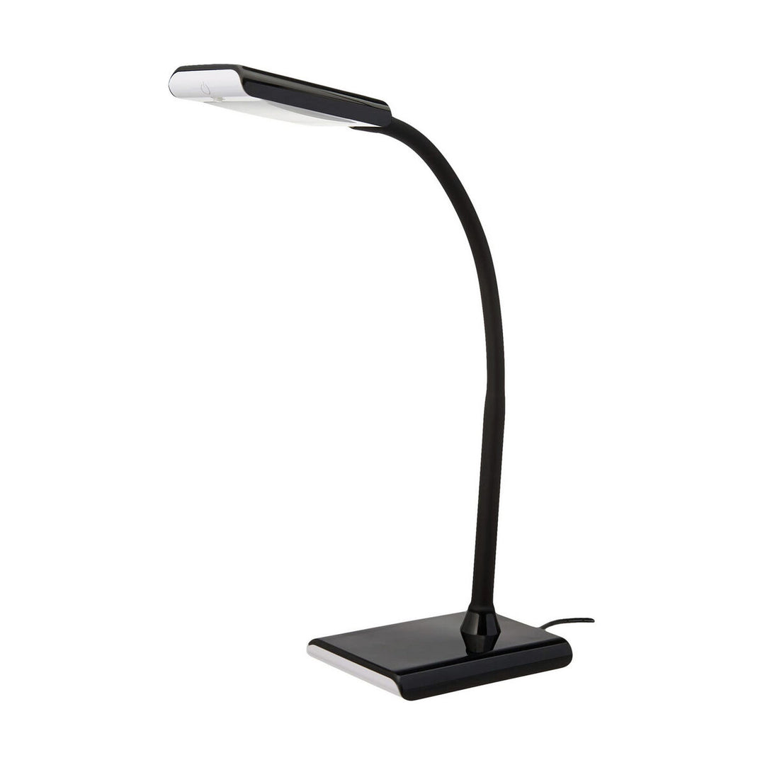 Svart LED-skrivbordslampa - Flexibel och ljusstark