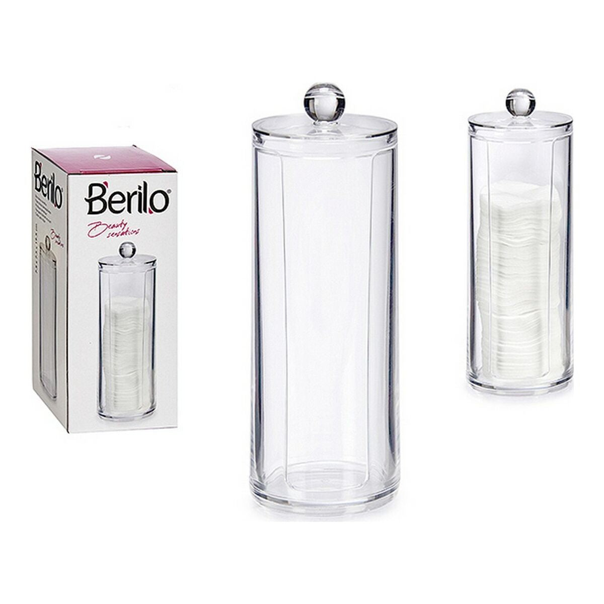 Sminkborttagning och förvaring: Berilo 6009-A i transparent plast.