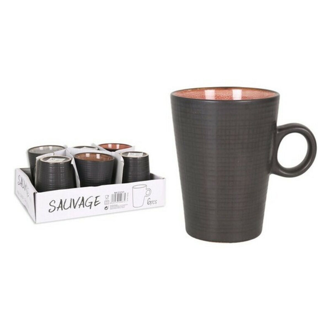 Keramisk mugg Sauvage - svart, 300 ml, hög kvalitet, perfekt för kaffe och te.