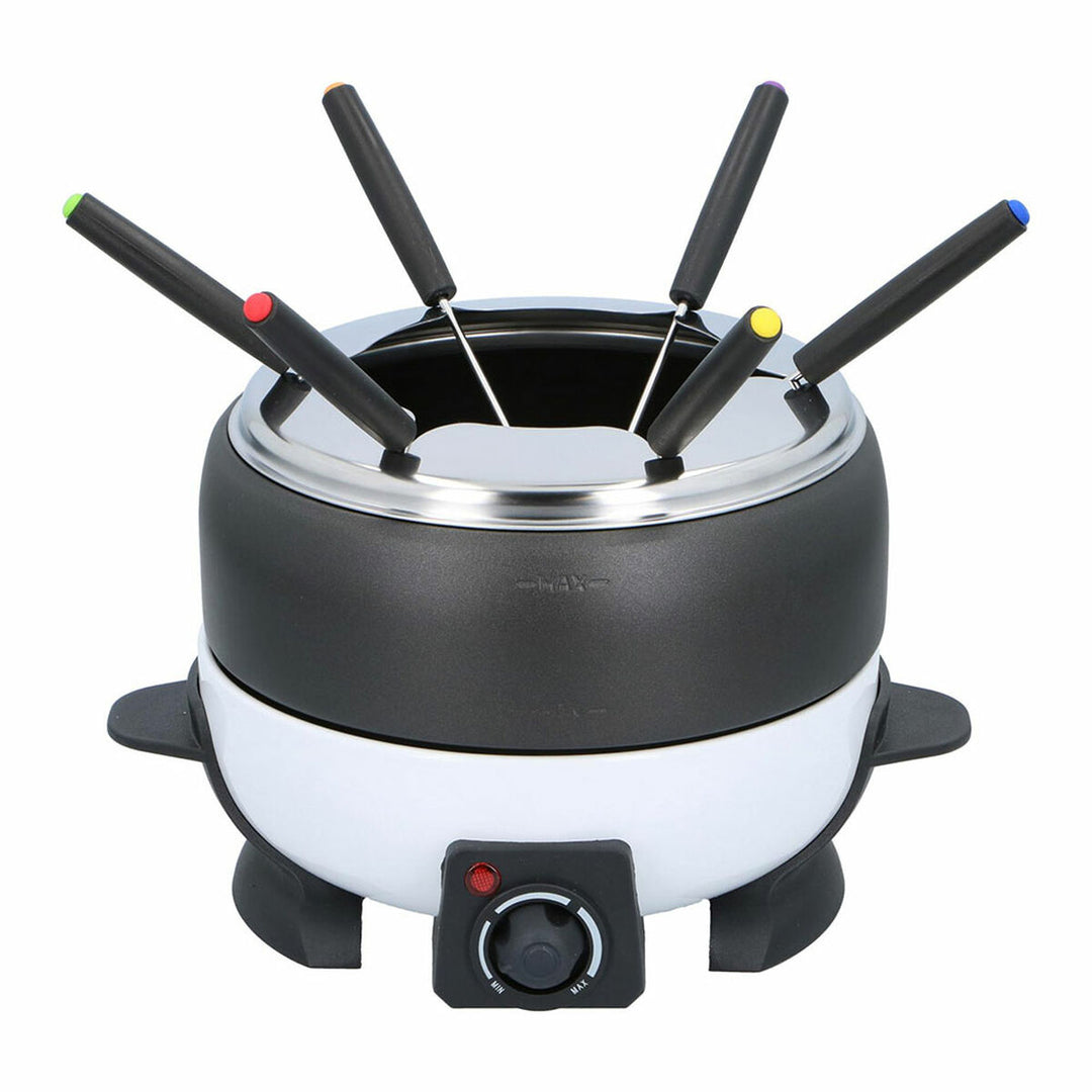 Keramisk Fondue Set med Elektrisk Värmare - Perfekt för festliga tillfällen och mysiga hemmakvällar.