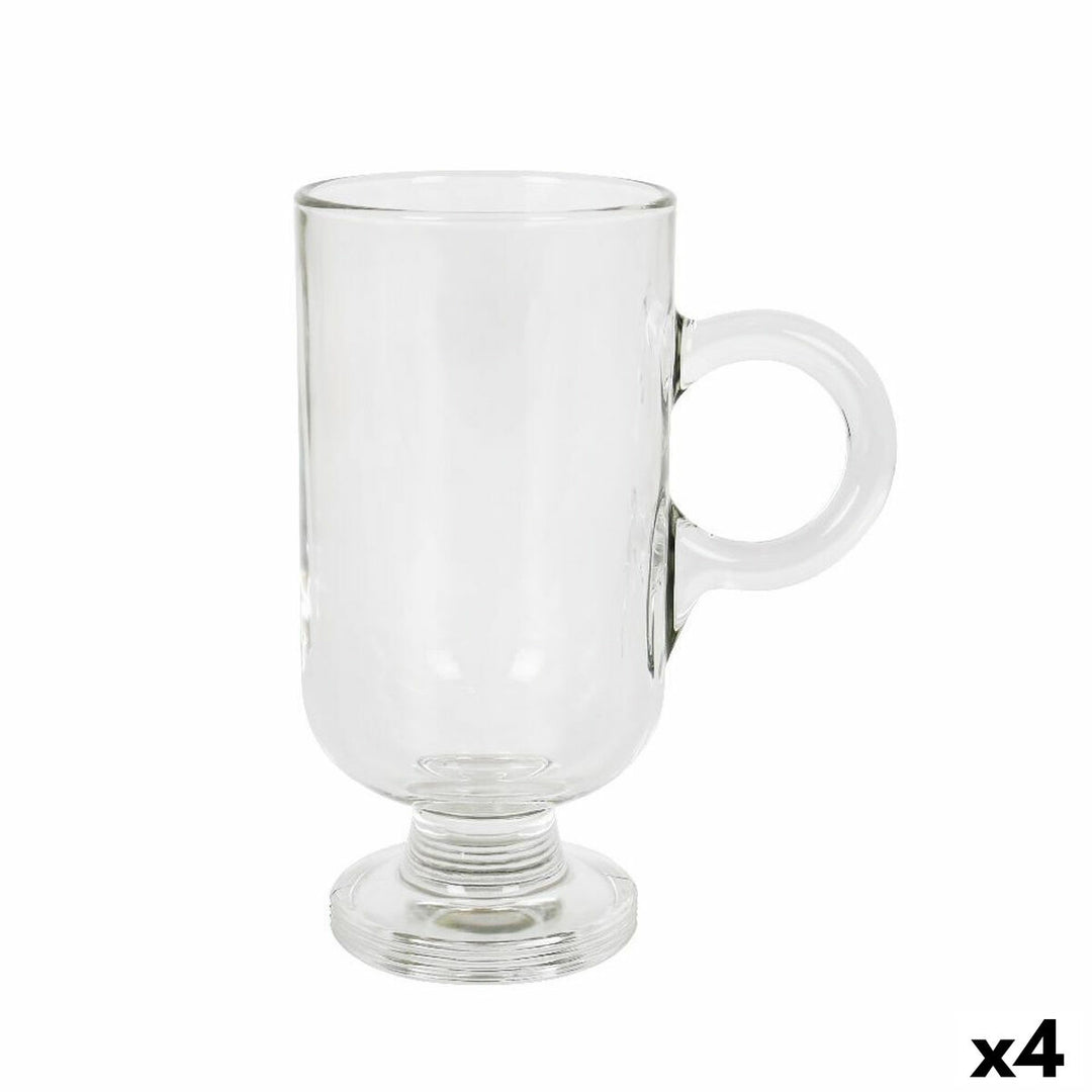 Set med 6 eleganta glaskoppar, 260 ml - Perfekt för kaffe och te!