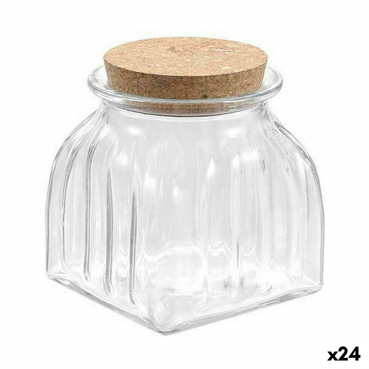 24-pack randiga glasburkar, 660 ml - Köksredskap och tillbehör för stilfull förvaring.