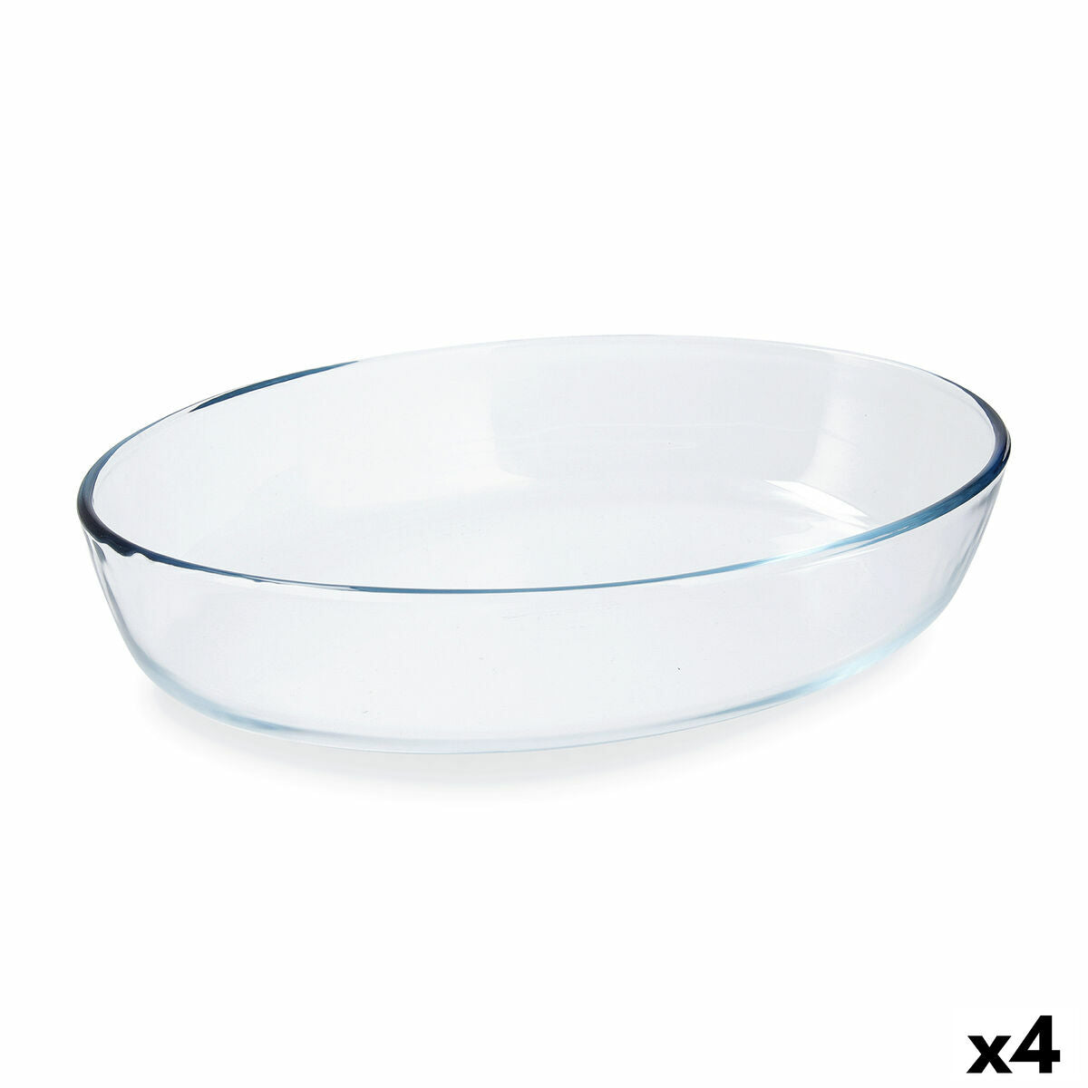 Pyrex Classic Oval Ugnsform, 4-pack, 30x21x7 cm - Högkvalitativt glas för enkel matlagning och förva