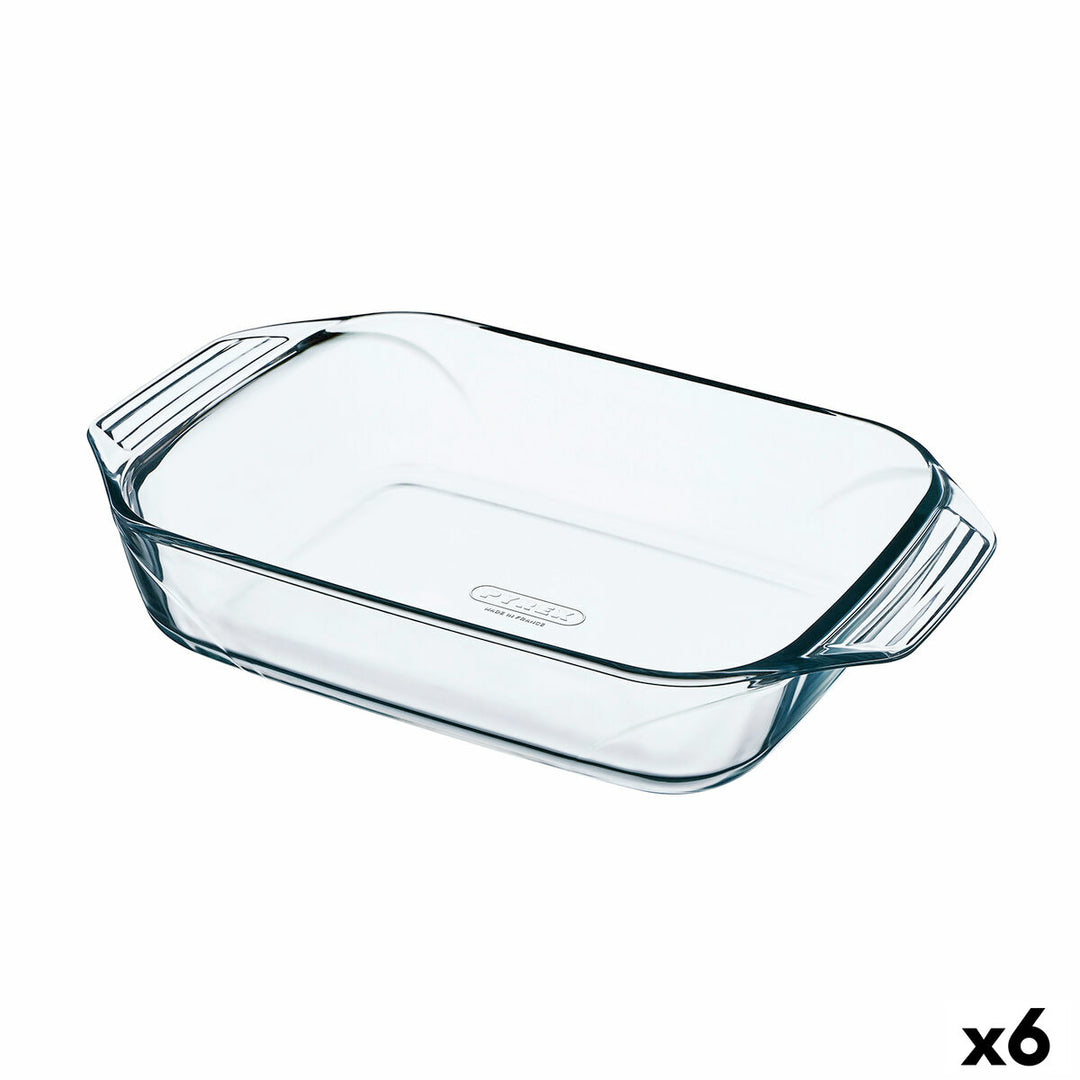 Pyrex Glasugnsformar, 6-pack - Rektangulära, 31,5 x 19,7 cm. Perfekt för bakning och matlagning.