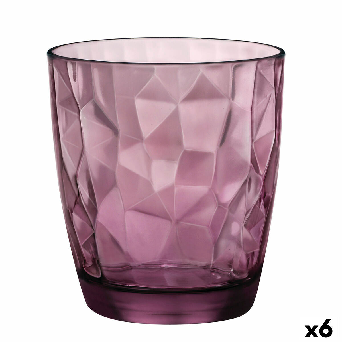 Diamond Purpur Dricksglas, 390 ml, 6-pack - elegant och stilfullt glas i purpurfärg, perfekt för all