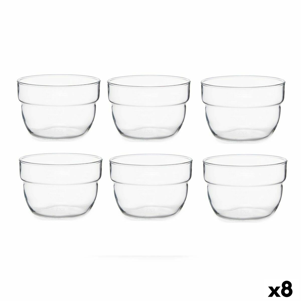 Skålset 200ml, 8-pack - Elegant Serveringsset i högkvalitativt glas, perfekt för servering och förva