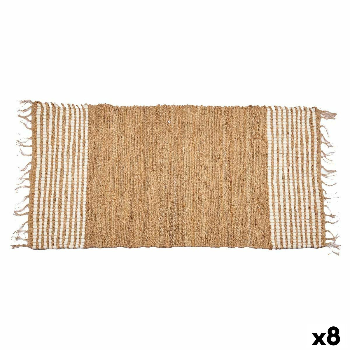 Svart naturmatta med ränder, 70x140 cm (8-pack) - stilfull och trendig inredning